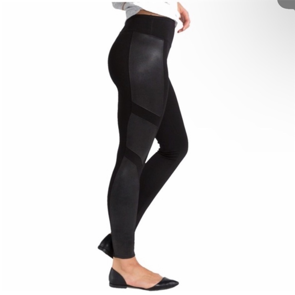 SPANX Moto Ponte Faux Leather Leggings